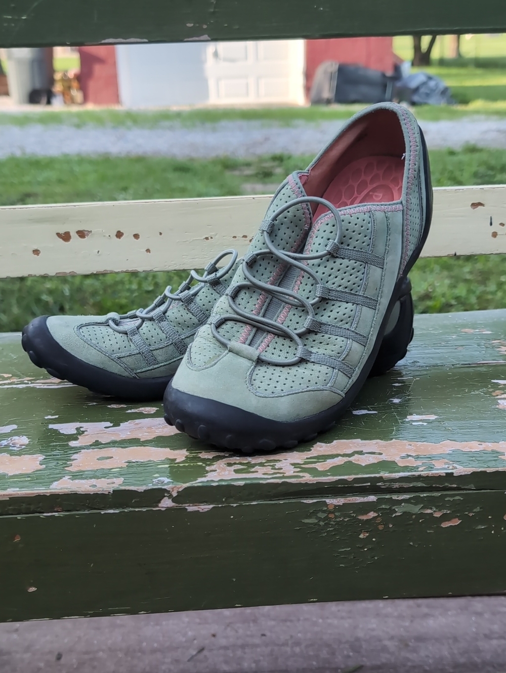 Privo Soft Green Slip-On Hiking Shoes for Women Size 8